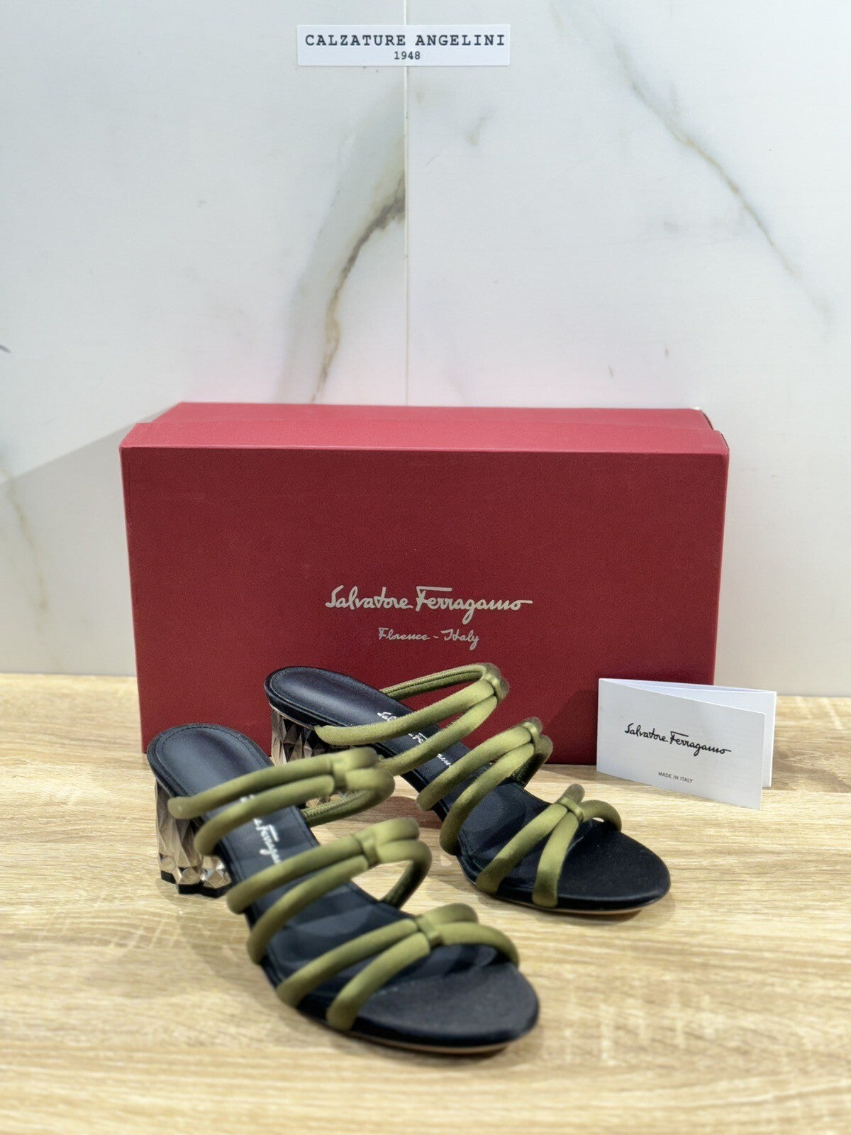 Salvatore Ferragamo Sandalo Donna Amalia Army Luxury Ferragamo Woman 37