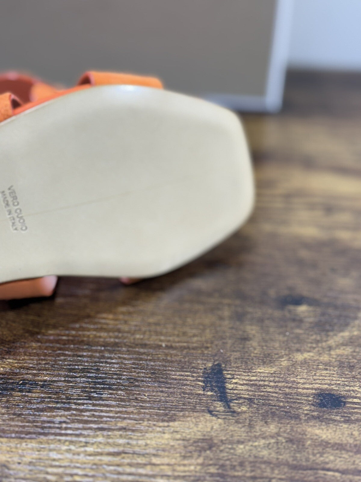 Capri Sandalo Donna In Suede Orange Soft Fatto A Mano In Italia Fondo Cuoio 39
