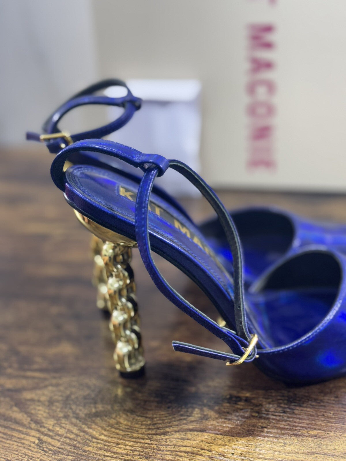 Kat Maconie Sandalo Donna Jojo Tacco Oro Casual Kat Maconie Sandal Pelle Blu 40