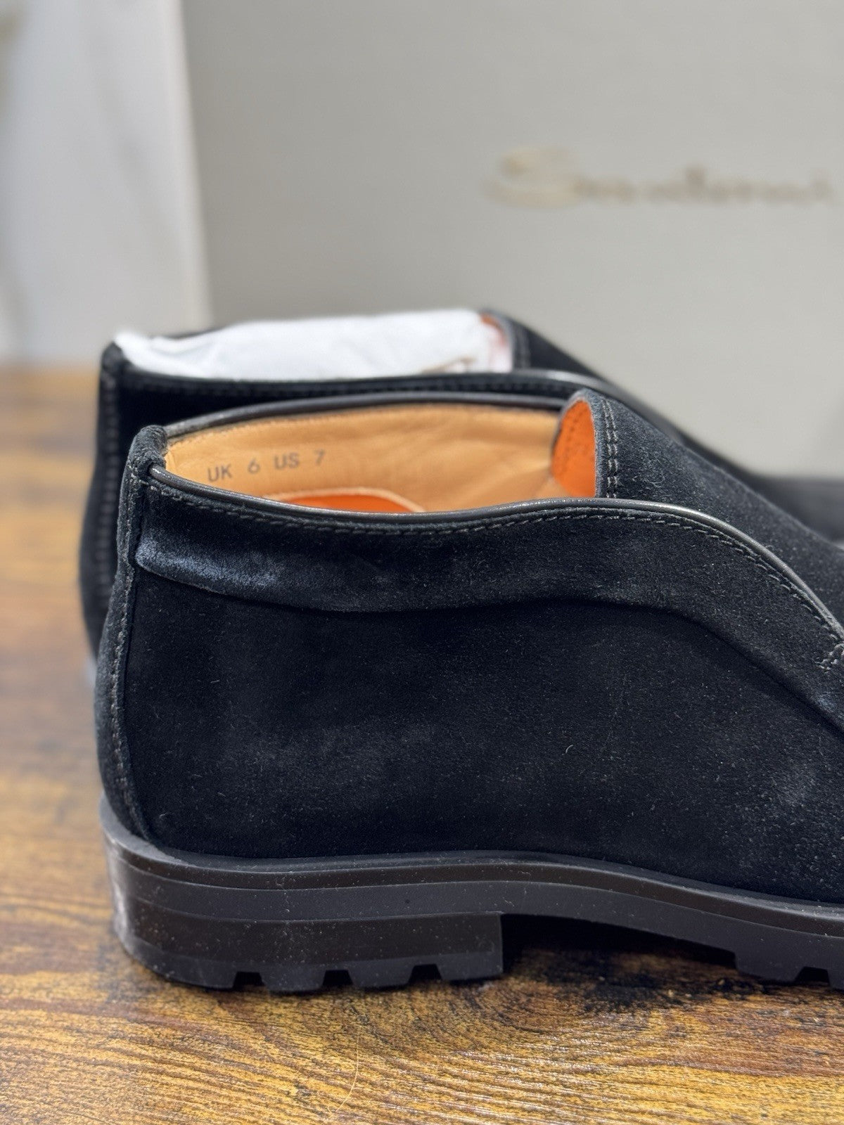 Santoni Polacco Open Walk Suede Nero Luxury Santoni Uomo 40
