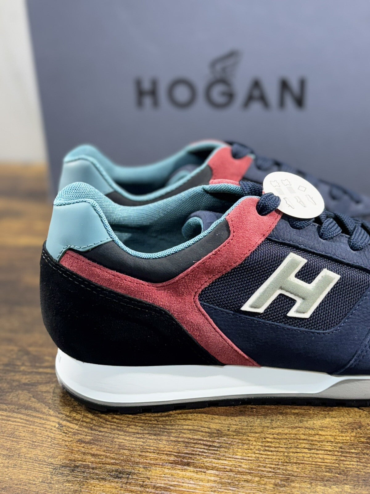 Hogan H321 sneaker uomo Pelle Blu hogan luxury men shoes 43