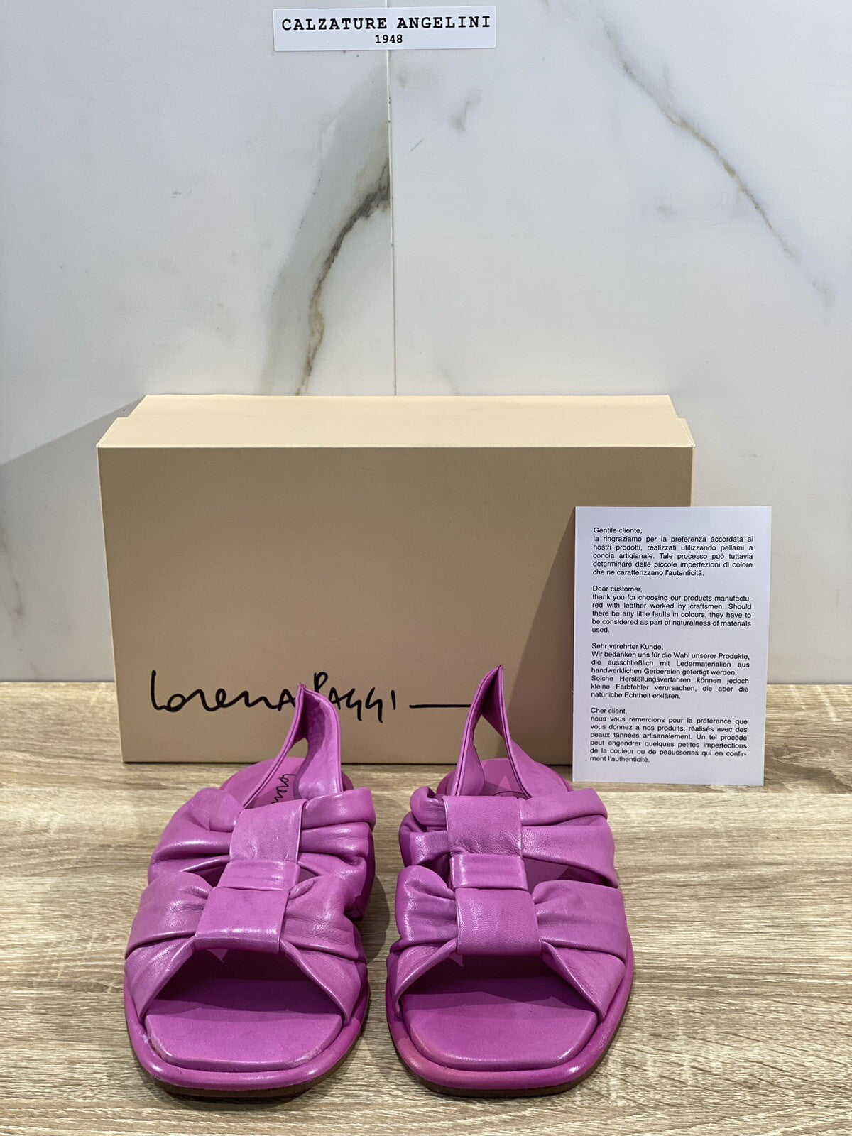 Lorena Paggi Sandalo Donna In Pelle Glicine Super Soft Leather Made In Italy 37