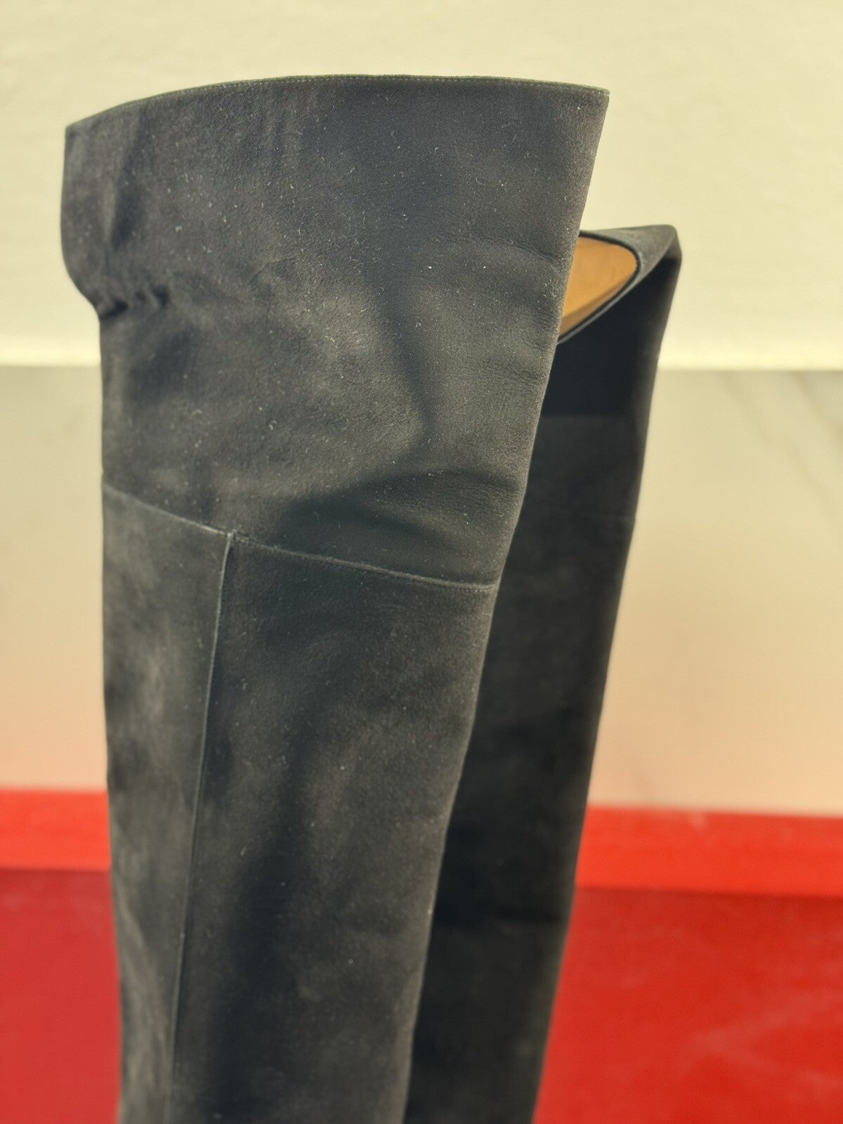 Pura Lopez Stivale Donna Sopra Ginocchio Suede Nero Luxury Boot 39