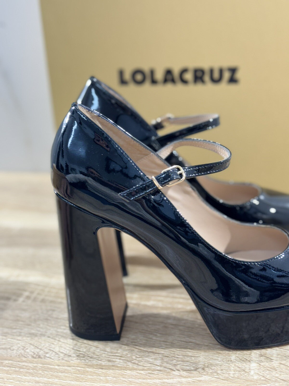 Lola Cruz Decollete’ Donna Platform Vernice Nero Casual Shoes Woman Lola Cruz 38