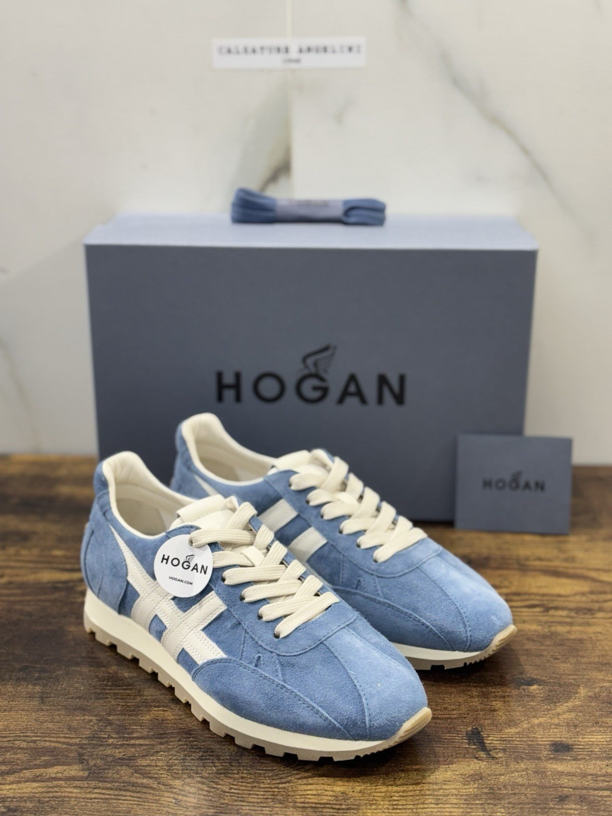 Hogan H671 Sneaker Pelle Suede Azzurro Hogan Scarpe Donna 39