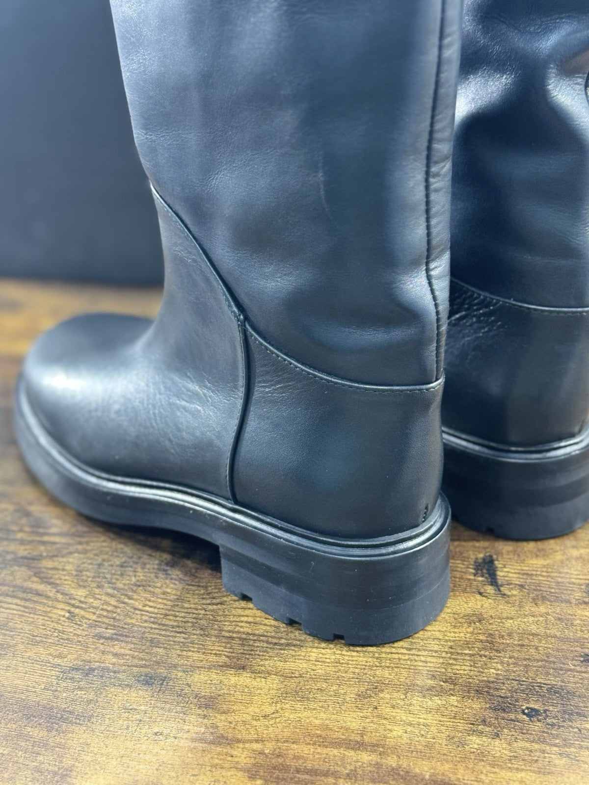 Strategia Stivale Tubo Pelle Nera Luxury Boot Donna 37