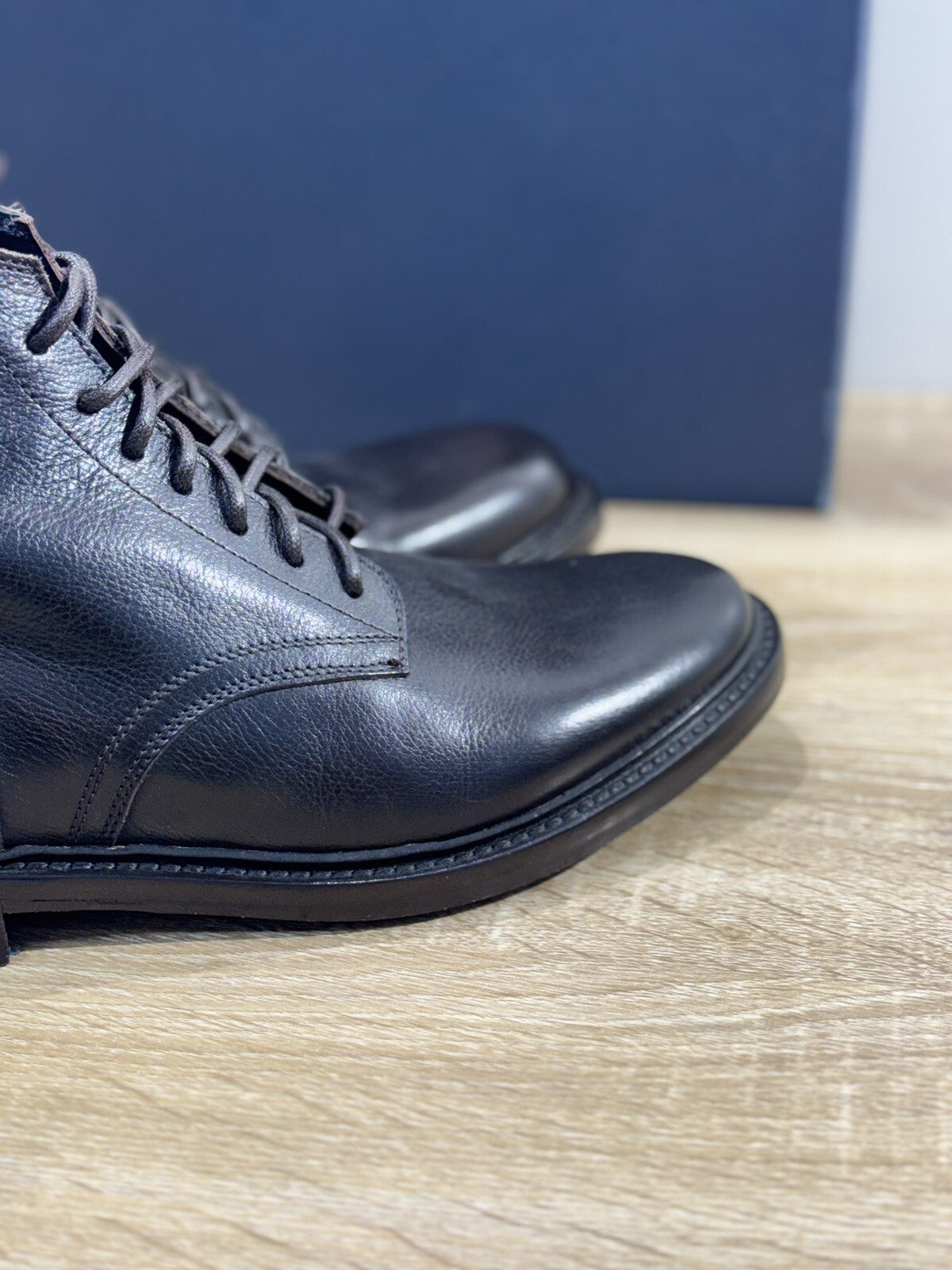 Seboy’s Polacchino Uomo Pelle Testa Moro Fondo Cuoio Gomma Made In Italy 43