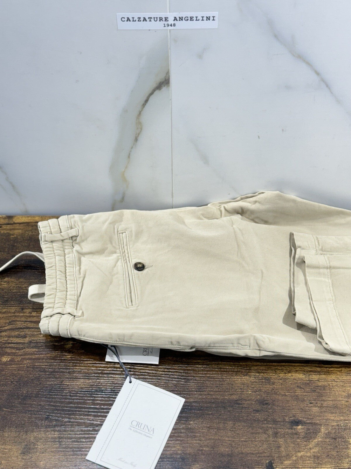 Cruna Pantalone Uomo Panta Laccio Corda Luxury Made In Italy 48
