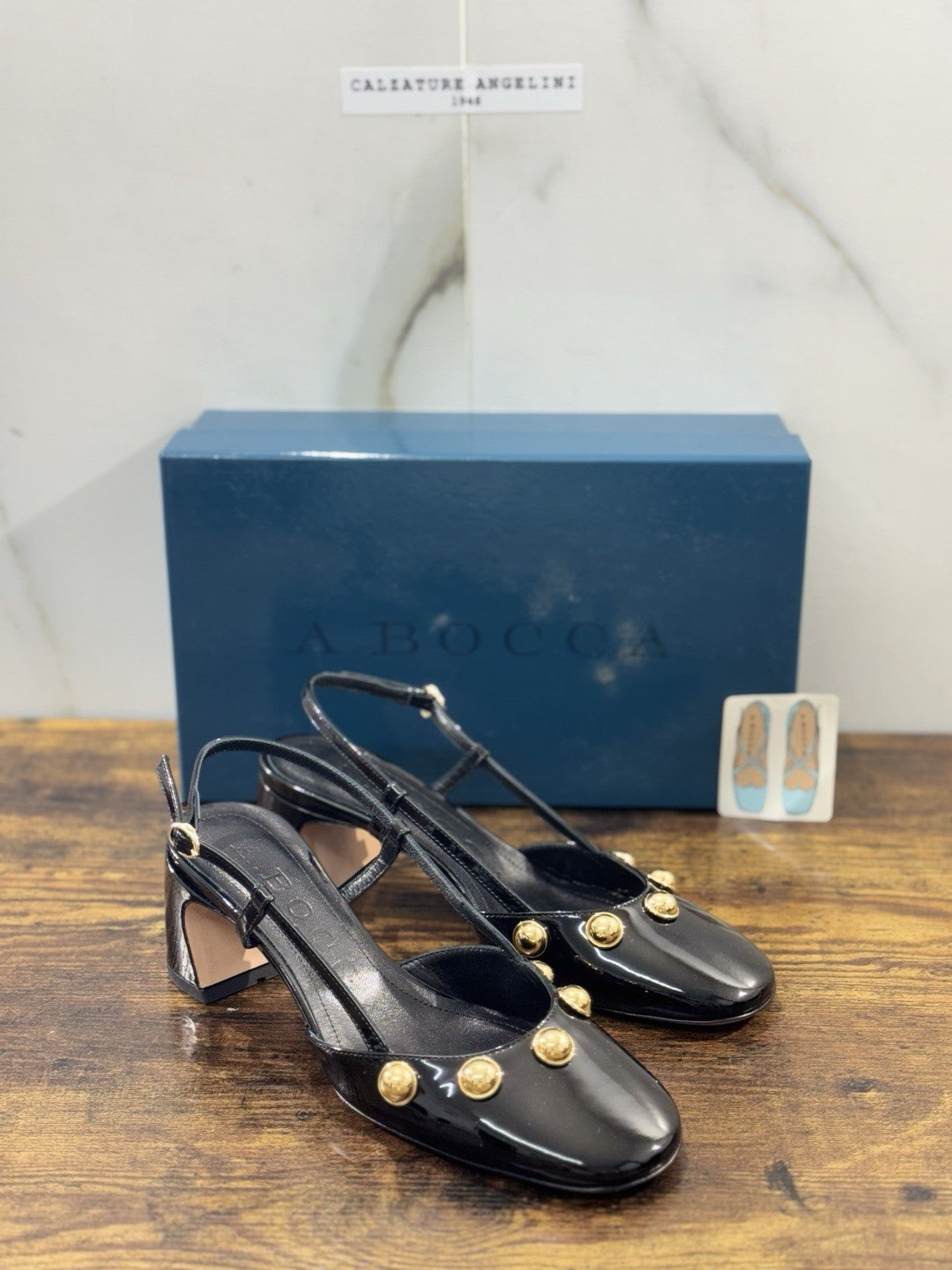 A.bocca Sling Back Nera Con Tacco Icon A.bocca Donna 36