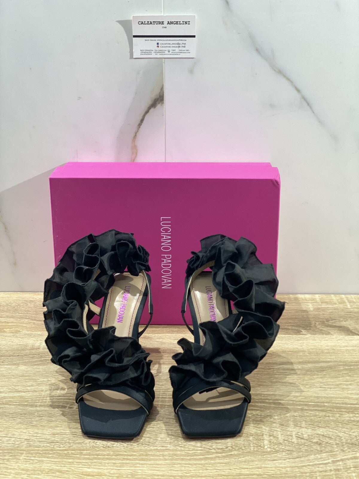 Luciano Padovan Sandalo donna Dallas raso Nero luxury sandal 37