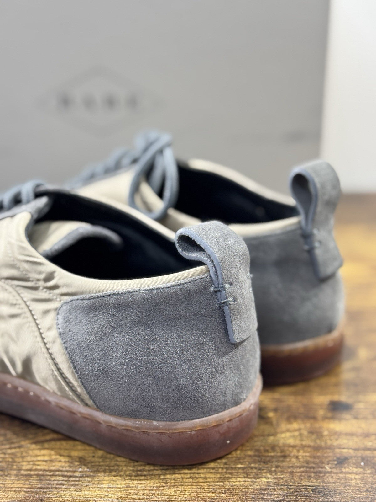 Rare Sneaker Uomo Suede Blu Fondo Ultra Flexible Top Quality 41