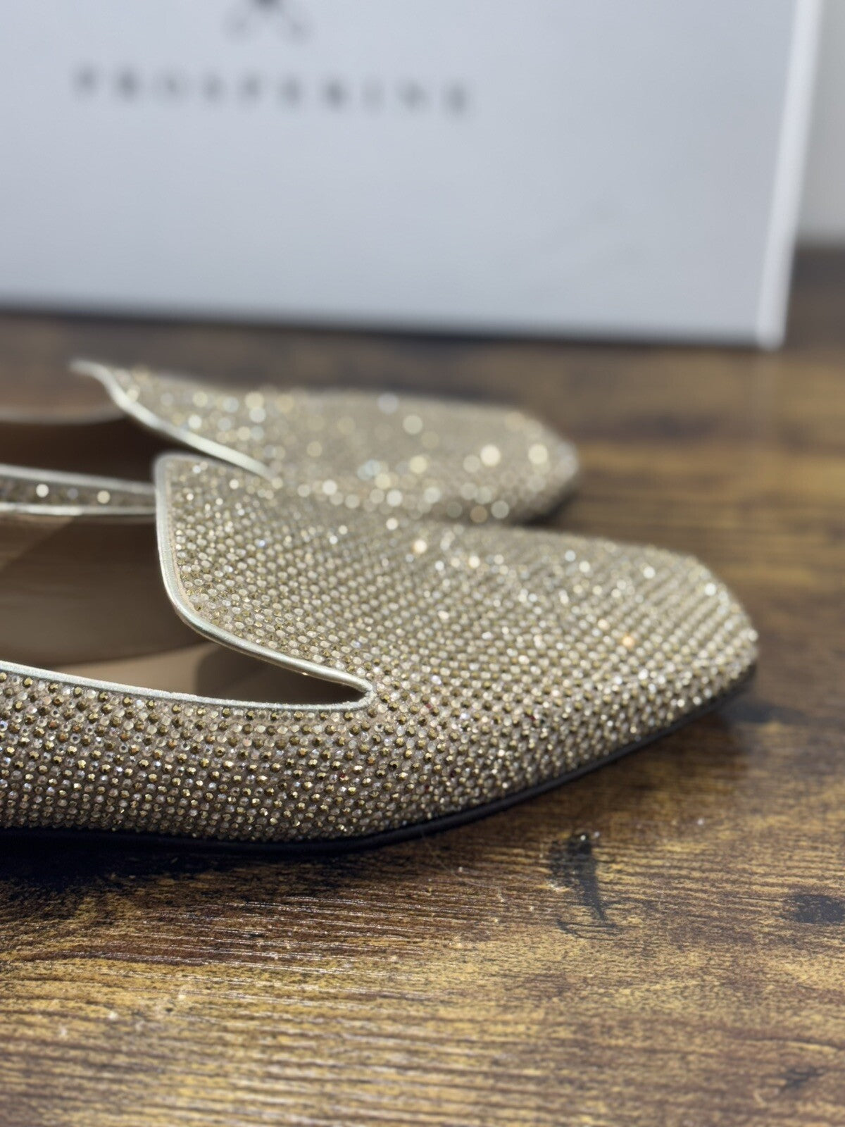 Prosperine mocassino donna in Oro Strass luxury made in italy 37