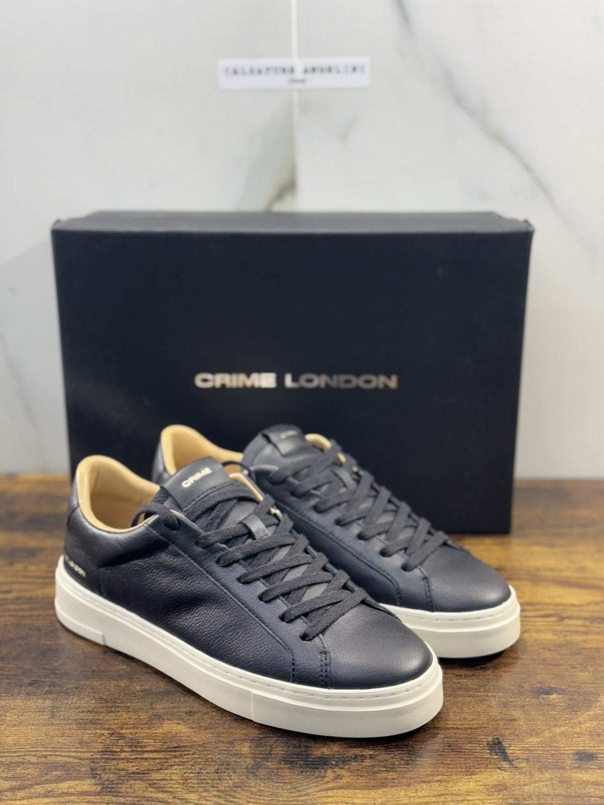 Crime London Sneaker Uomo Extra light Pelle Nero Casual Men Shoes 40