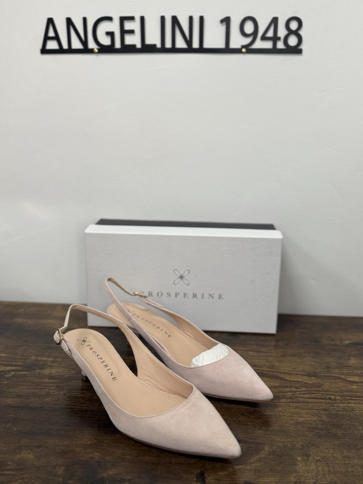 Prosperine Sling Back Pelle Suede Cipria Scarpa Donna 41