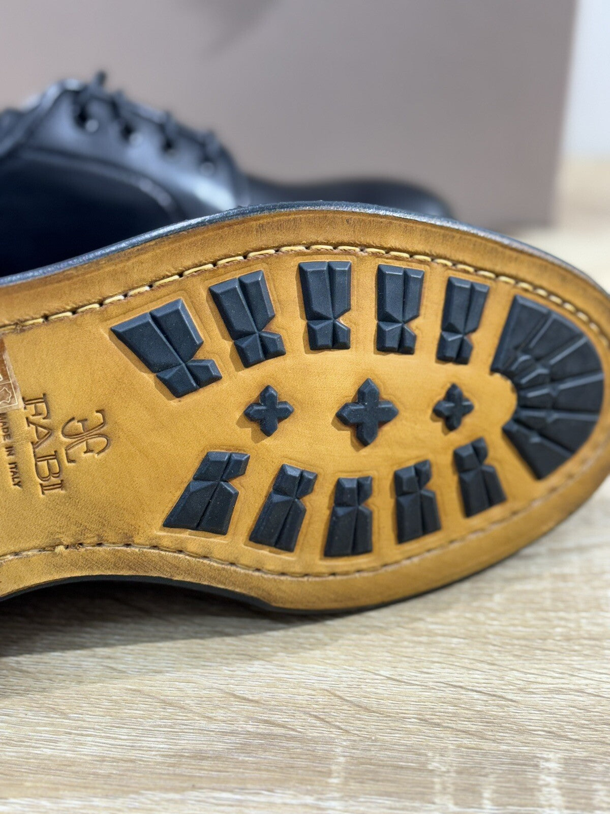 Fabi Scarpa Derby Uomo Pelle Nera Luxury Handmade Fabi Handmade Lace Up 41