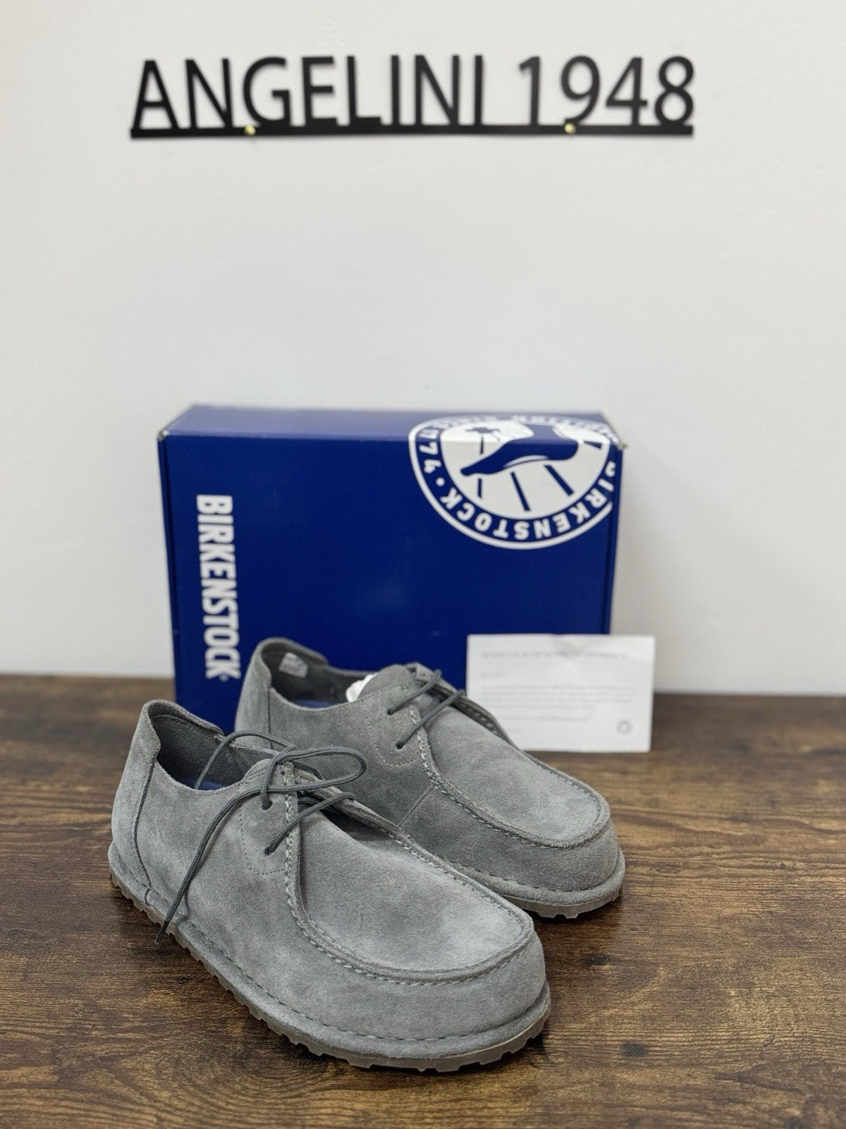 Birkenstock Utti Lace Suede Basalt Grey Scarpa Uomo 40