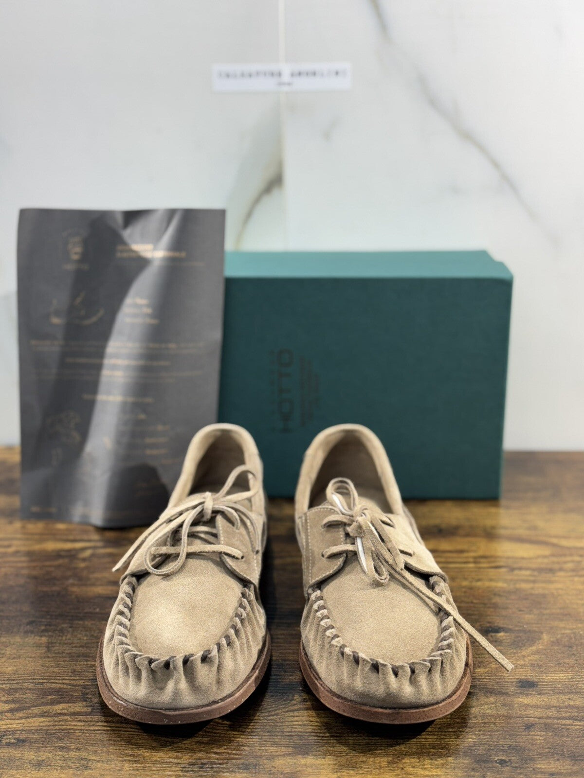 Alexander Hotto scarpa uomo suede Beige luxury handmade men sartorial Shoes 41