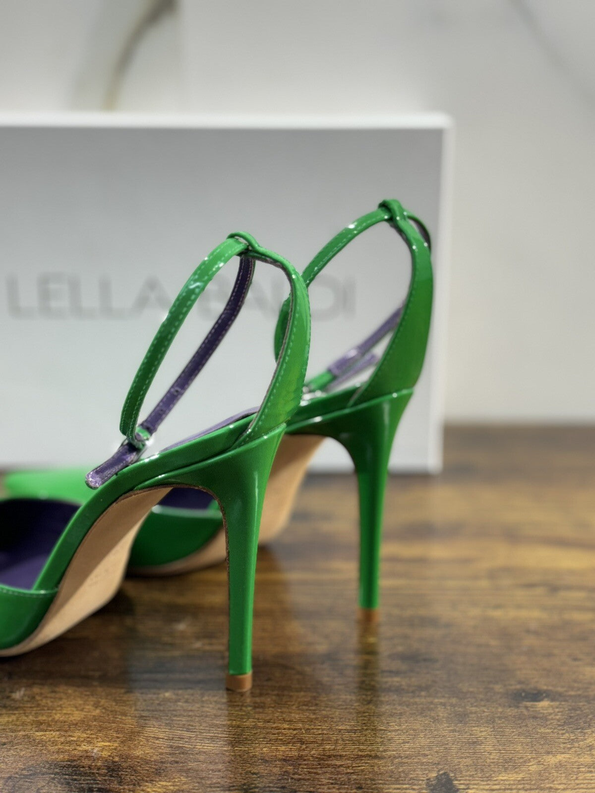 Lella Baldi Sandalo Donna Vernice Verde Luxury Woman Sandal 39