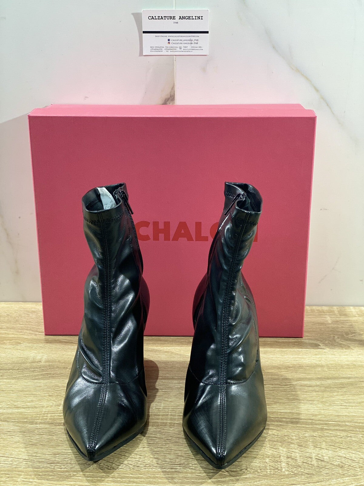 Mychalom Stivaletto Donna EVE4017 In Pelle Nera Zeppa 39
