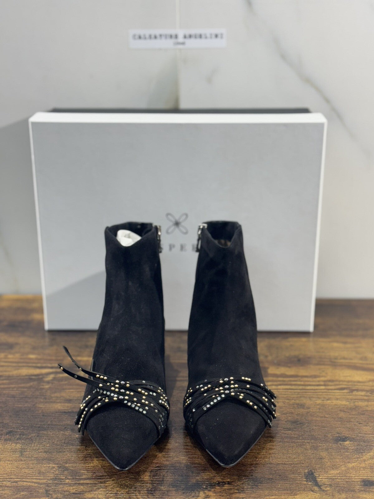 Prosperine Stivaletto Donna Suede Nero Con Tacchetto 37
