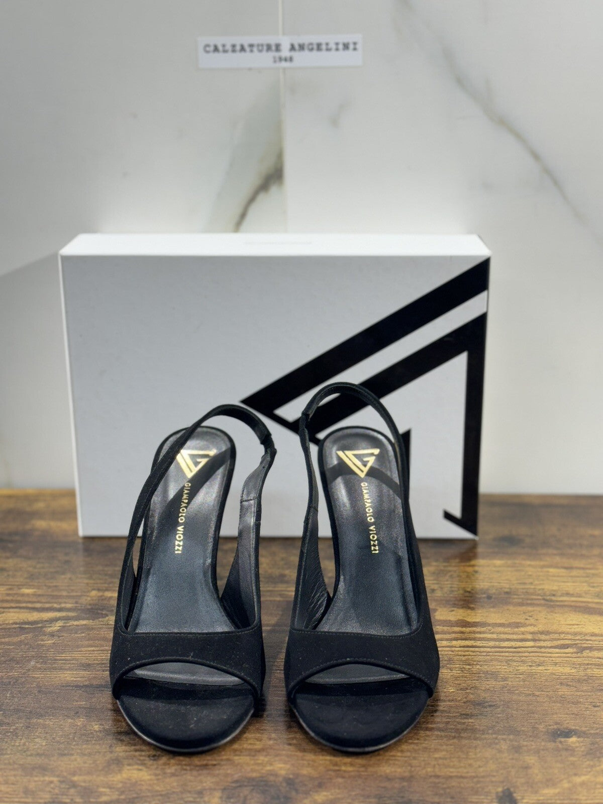 Giampaolo Viozzi Sandalo Donna Suede Nero Zeppa Luxury Woman Sandal 37