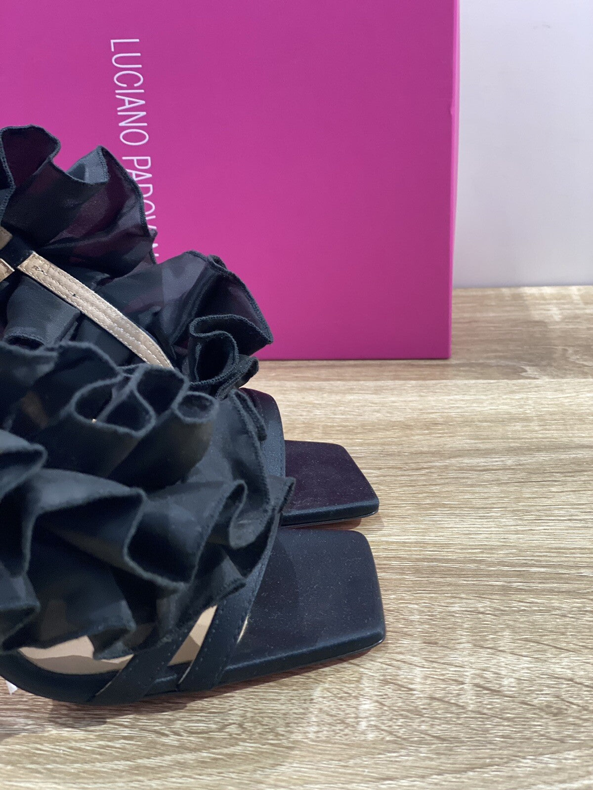 Luciano Padovan Sandalo donna Dallas raso Nero luxury sandal 37