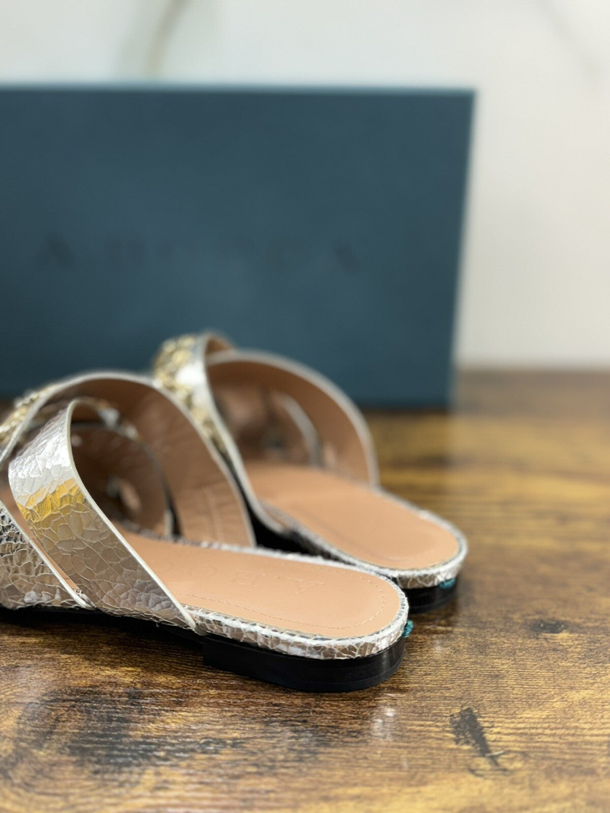 A.Bocca Sandalo Donna Mules Pelle Argento Luxury Woman Sandal A.Bocca 37