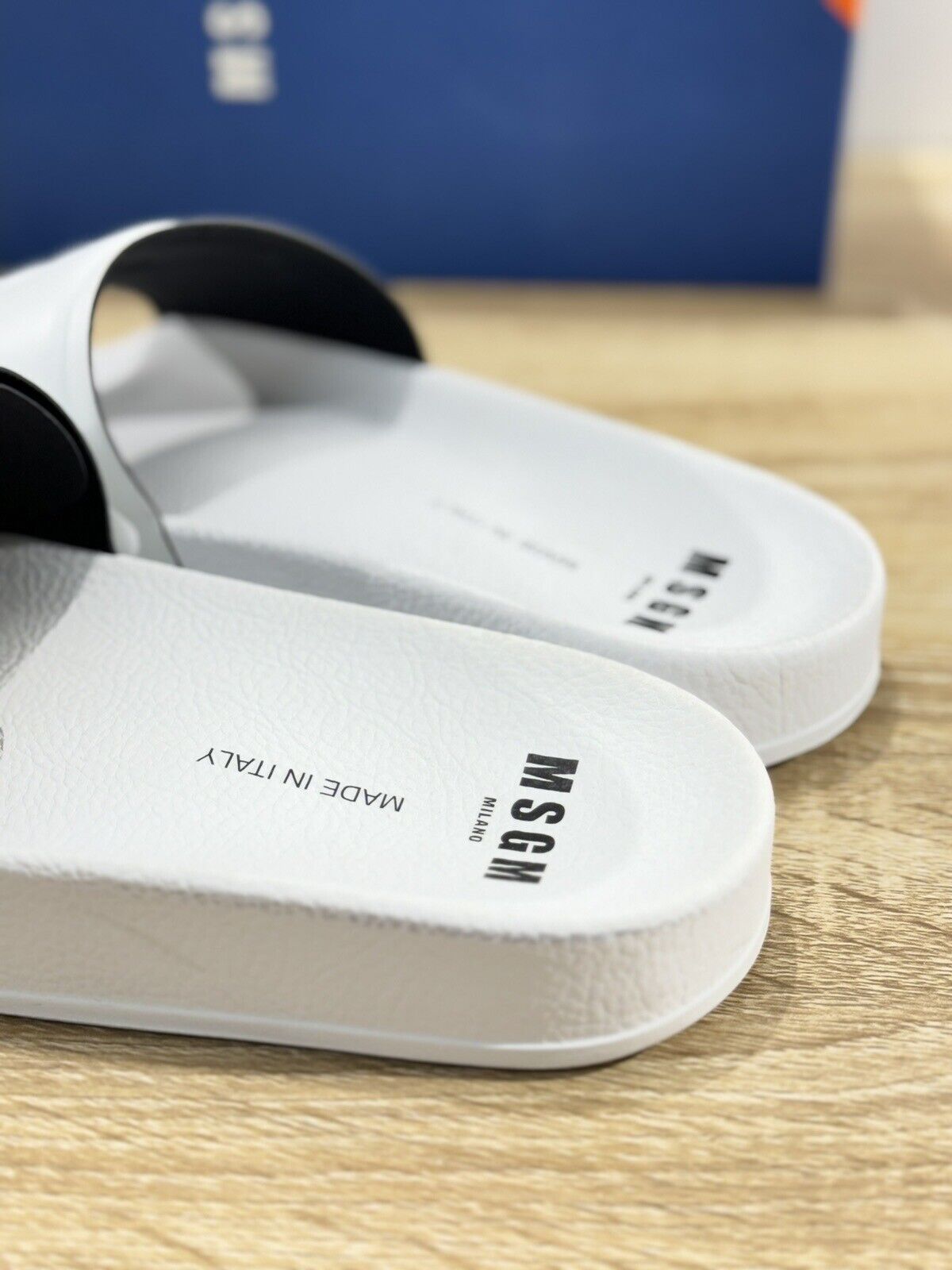 MSGM Sandalo Uomo Ciabatta Bianco Gomma Luxury Slide 40