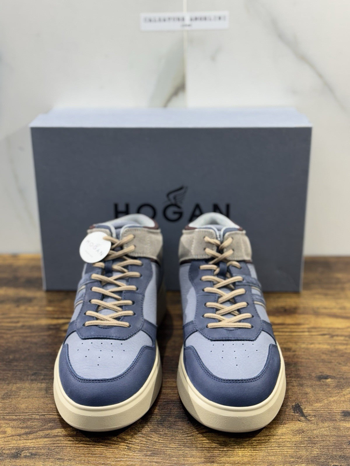Hogan H580 High Pelle Blu Memory Foam Casual Hogan Uomo 41