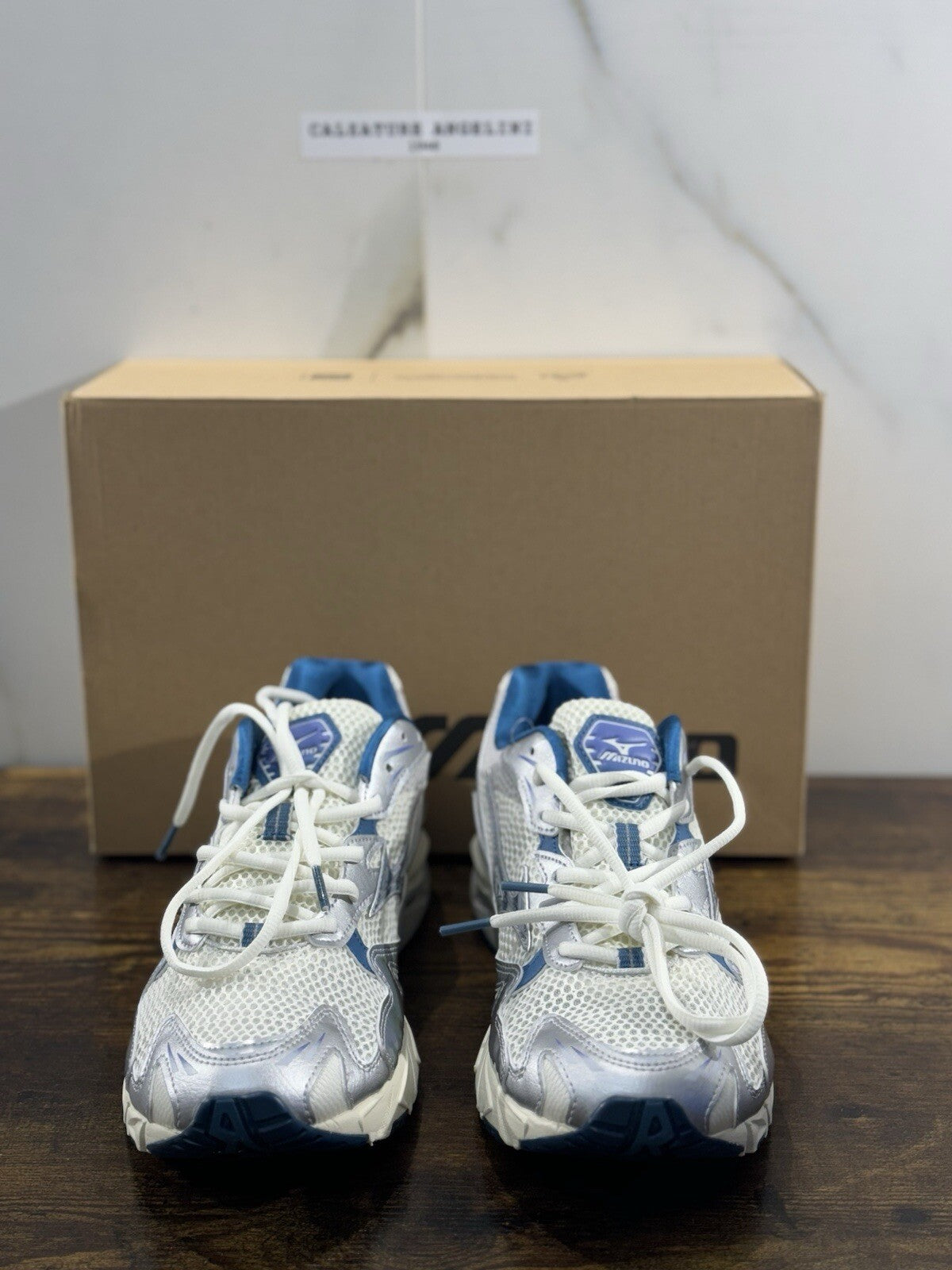 Mizuno Sneaker Uomo Wave Rider 10 Bianca Grey Heritage Casual 43