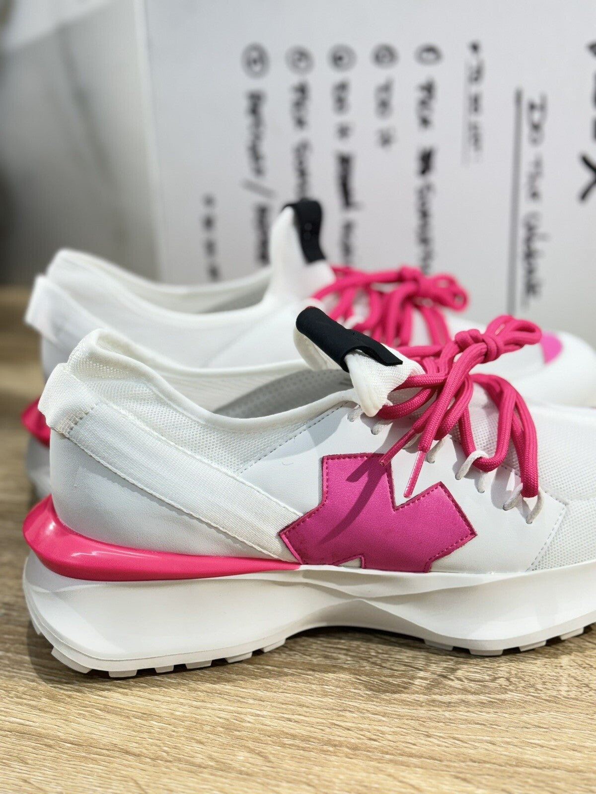 Ixos Sneaker Running Donna Pelle Bianca Fucsia Casual Extra Light 41
