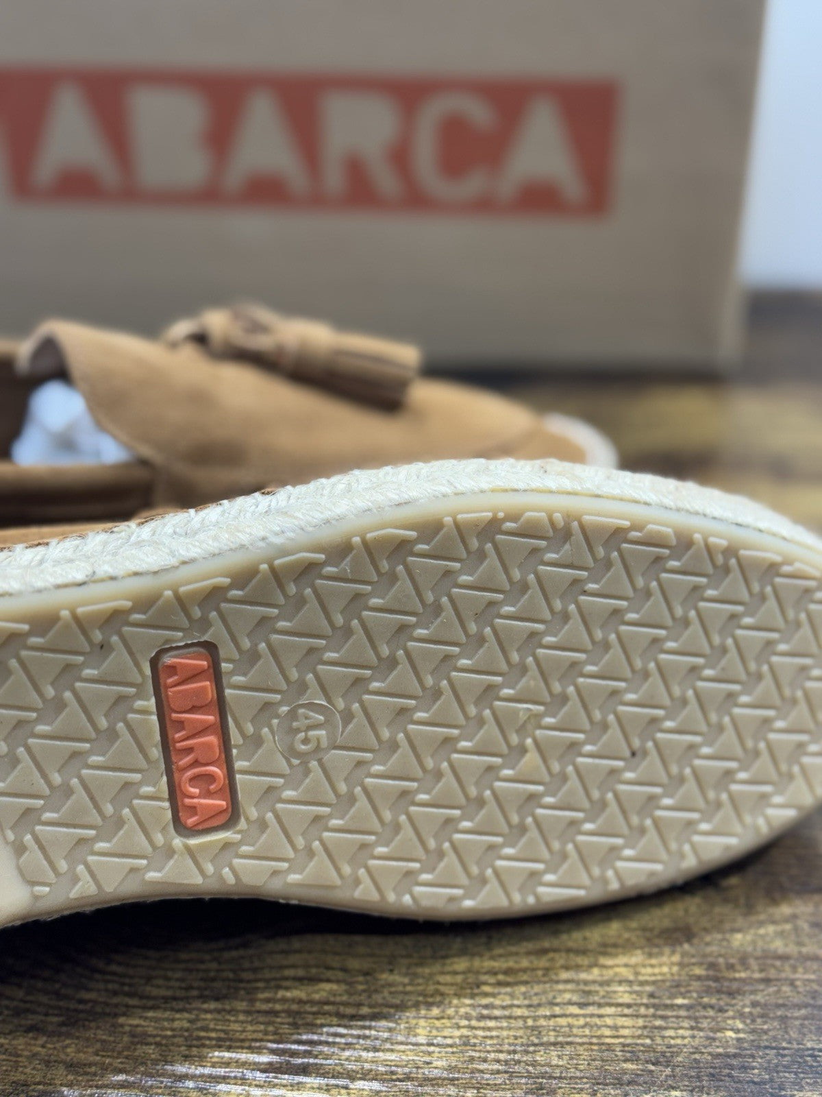 Abarca Espadrilles Suede Cuoio Casual Uomo 45