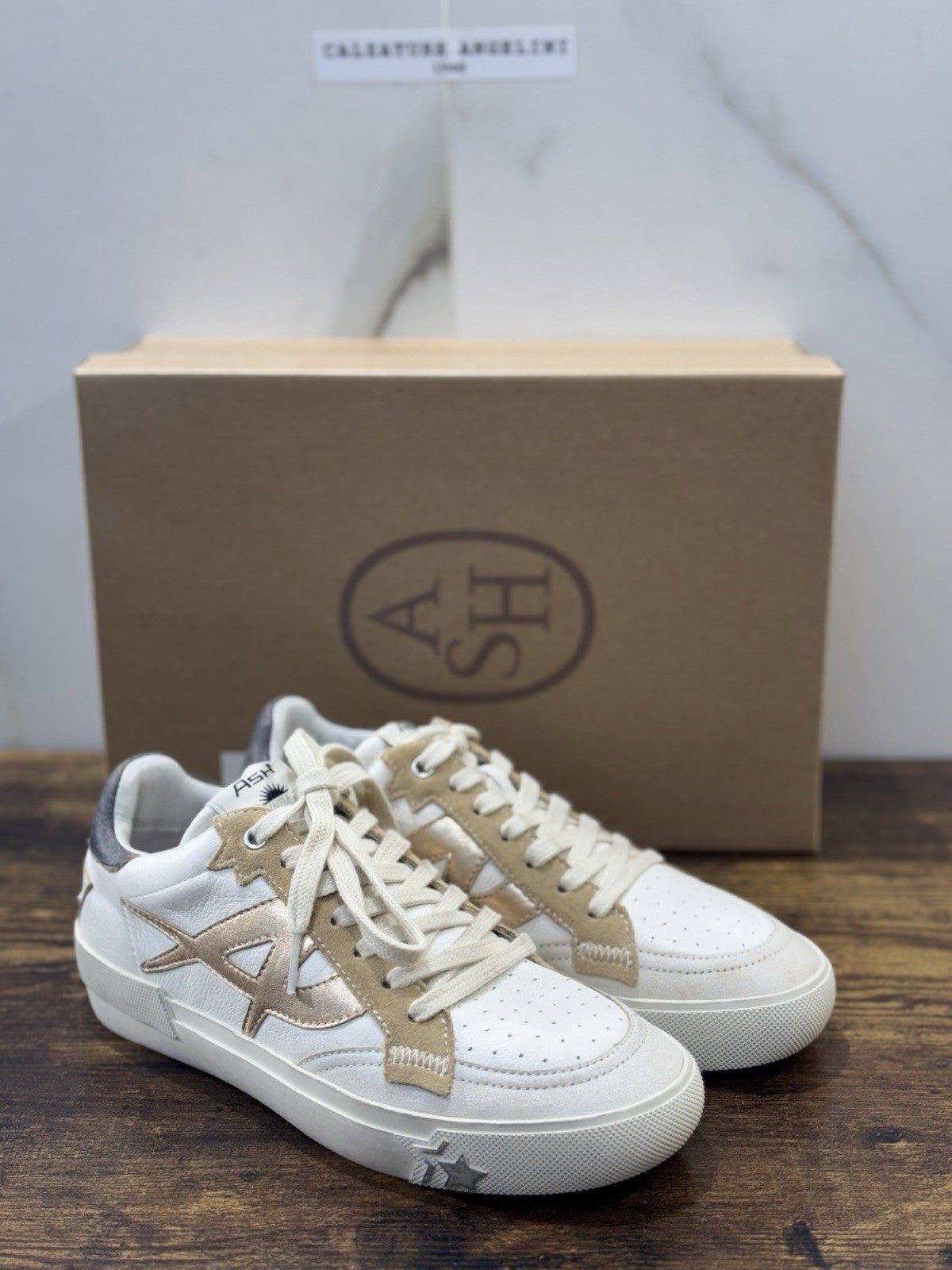Ash Moonlight Sneaker Pelle Beige Casual Ash Scarpa Donna 40
