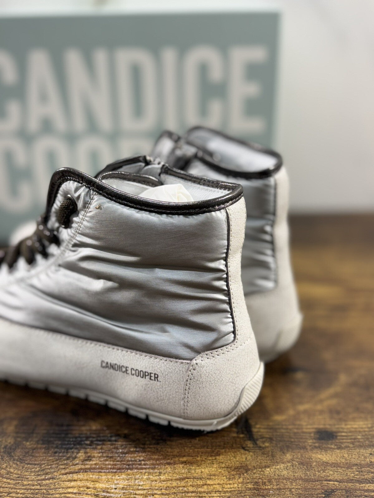 Candide Cooper Sneaker Donna White Silver Casual Shoes 40