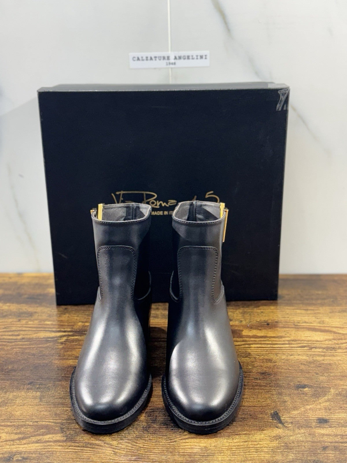 Via roma 15 stivale donna 2576 Pelle Nera luxury boot via roma 15 Icon 36