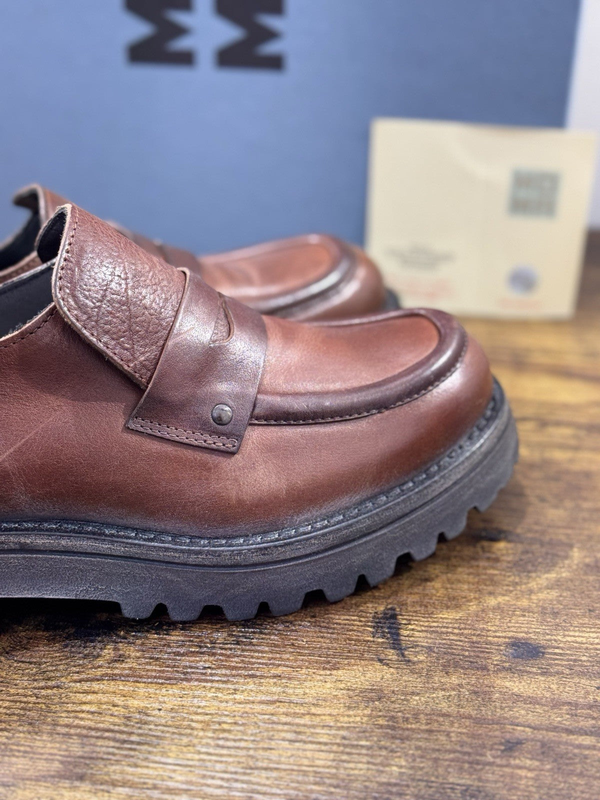 Moma Mocassino Pelle Cuoio Fatto A Mano In Italia Luxury Moma Boot Donna 39