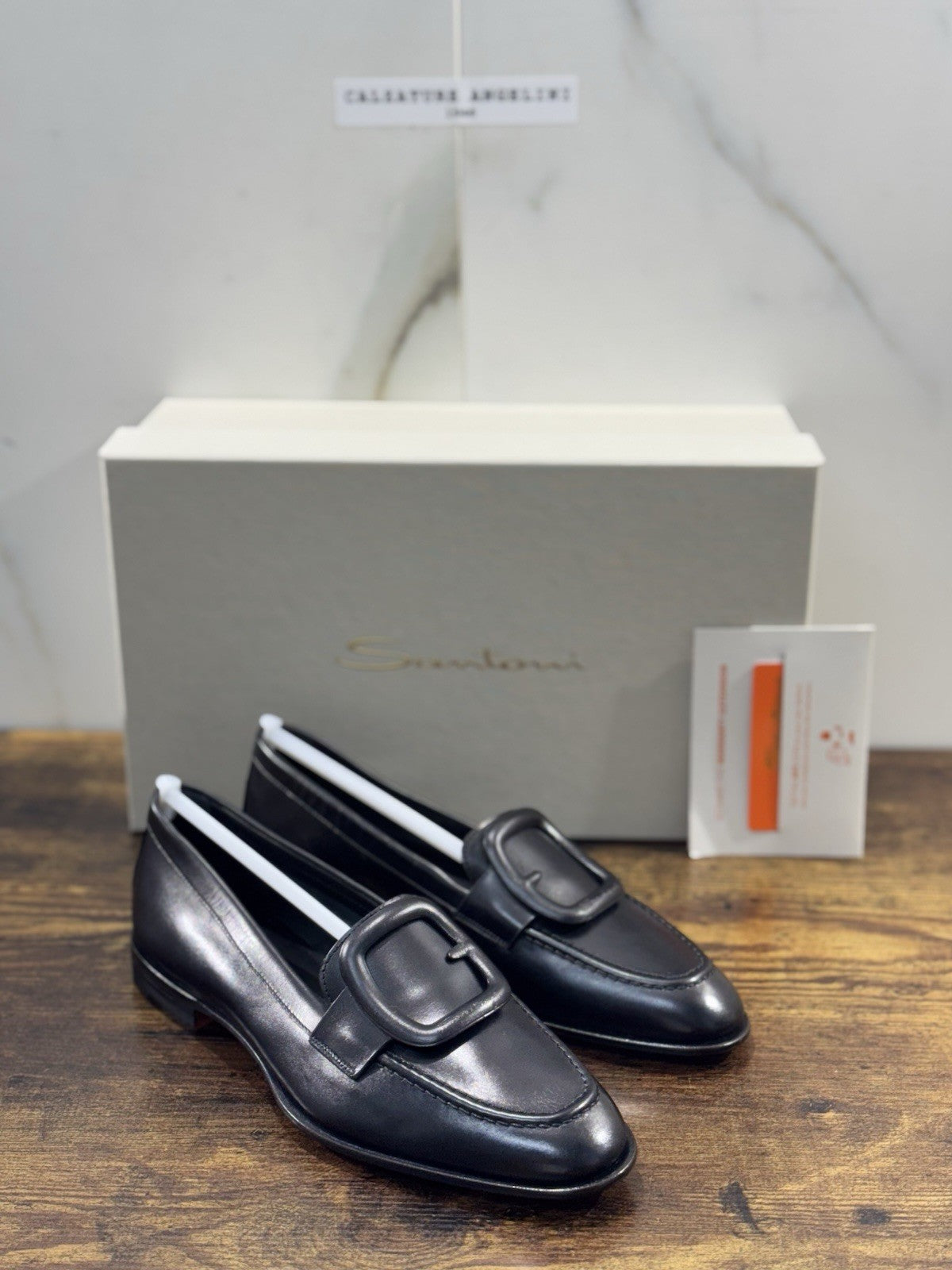 Santoni Mocassino Pelle Nera Luxury Santoni Scarpe Donna 37