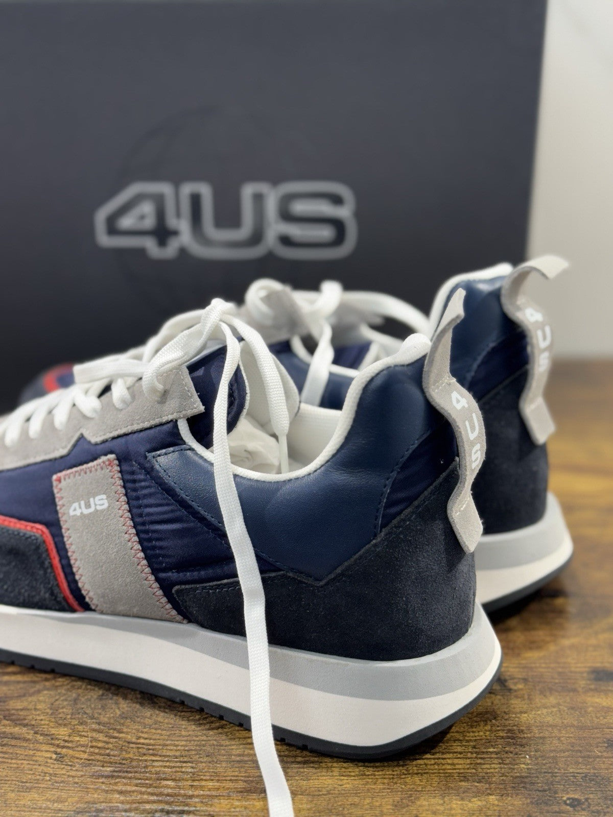 Paciotti 4US Sneaker Uomo Pelle Suede Blu Grey Casual 40