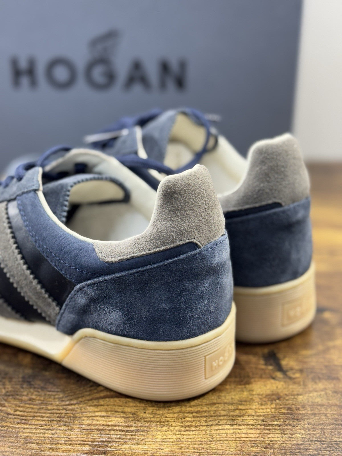 Hogan H357 Sneaker Pelle Blu Casual Hogan Uomo 44