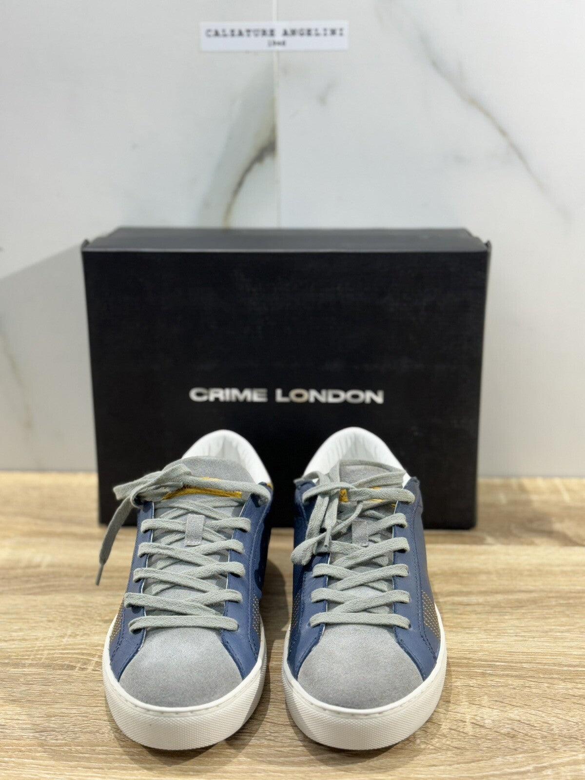 Crime London Sneaker Uomo Low Top Essential Pelle Casual Men Shoes 40