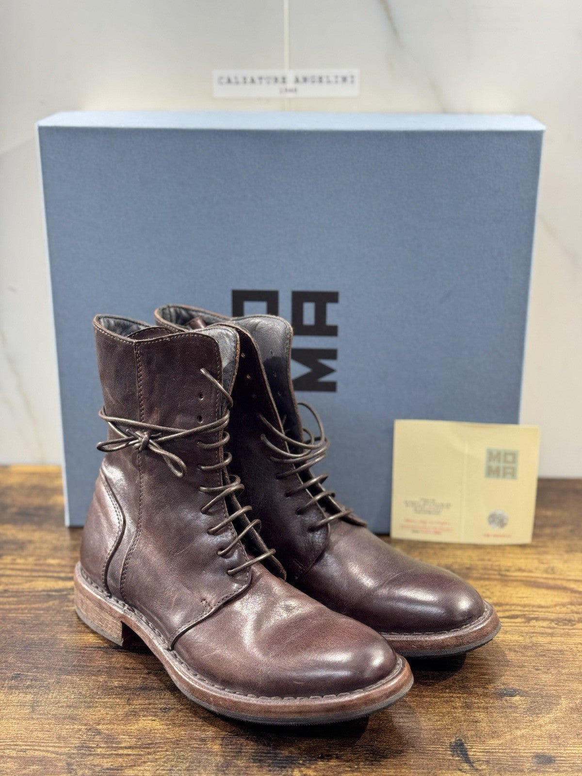 Moma Anfibio Boot Ebano Fatto A Mano In Italia Luxury Moma Boot Donna 39.5