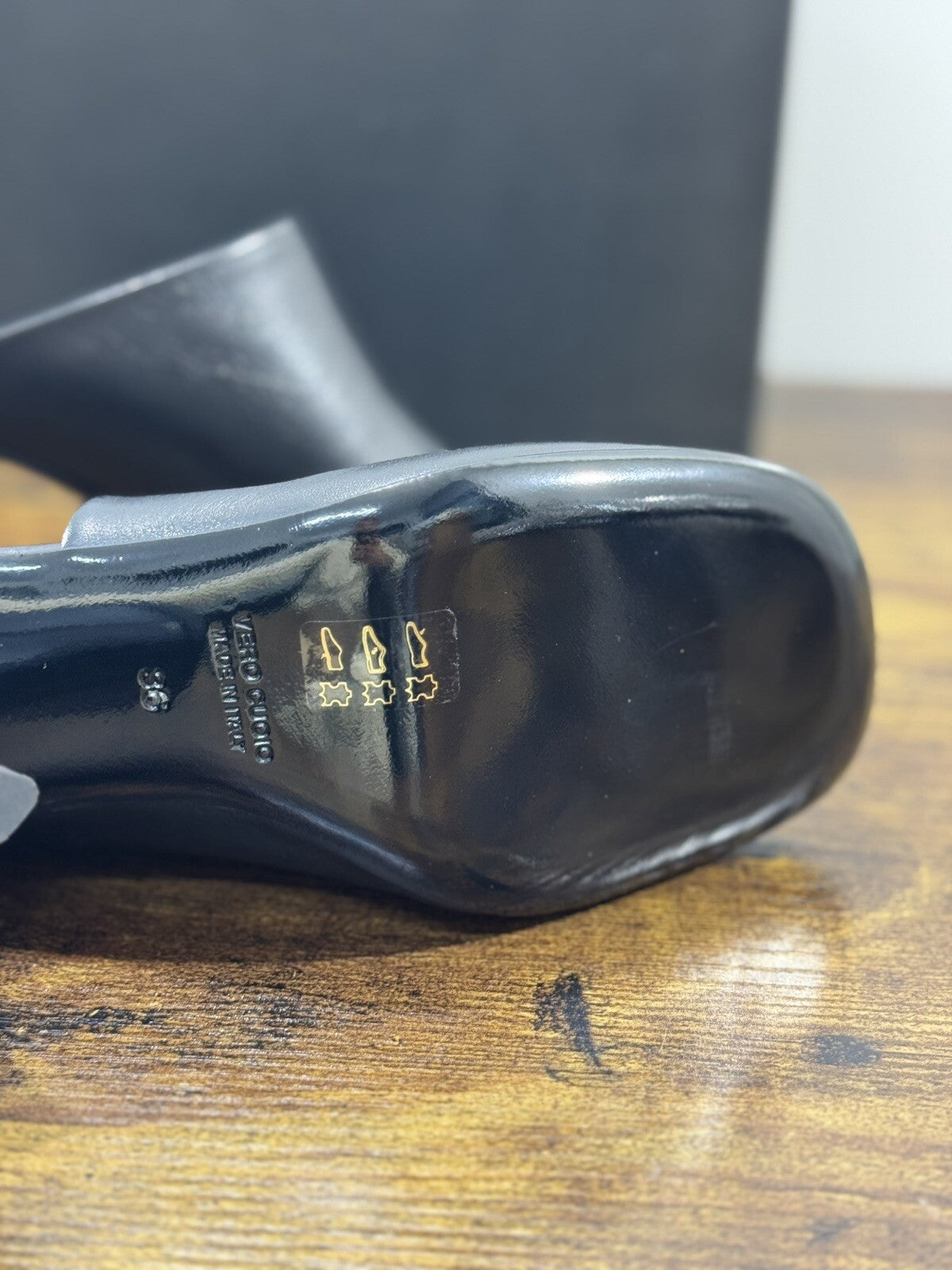 Strategia Scarpa Donna Sabot Pelle Nero Luxury Woman Shoes Strategia 36