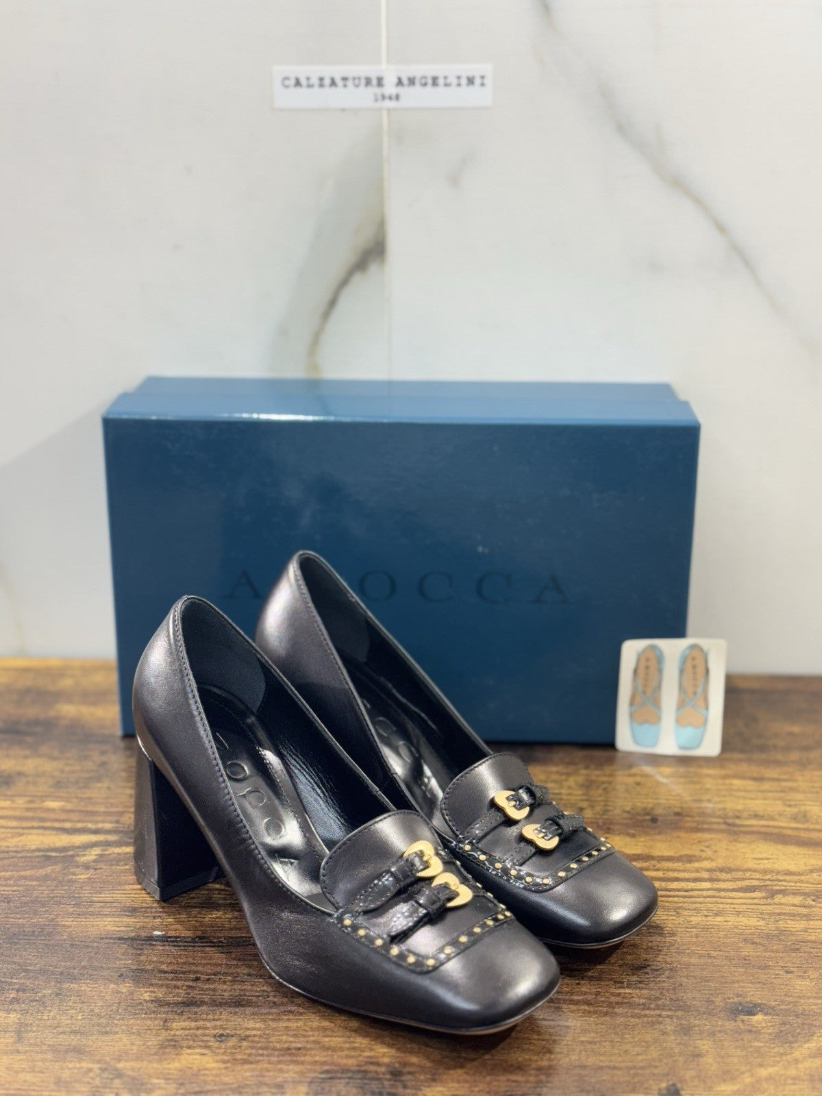 A.bocca Mocassino Con Tacco Pelle Nera Icon A.bocca Donna 36