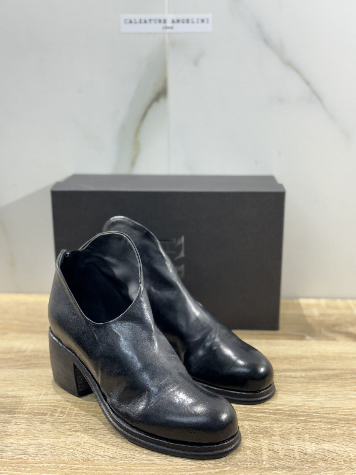 Ernesto Dolani Tronchetto Donna Nero Pelle Luxury Handmade 36