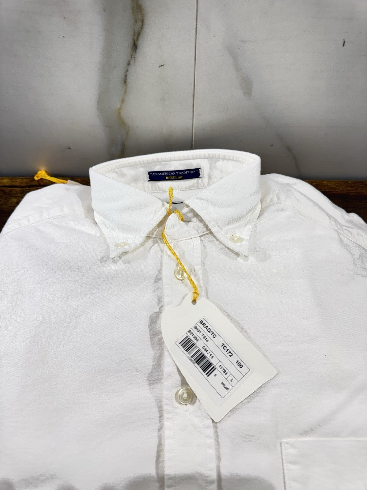 B.D BAGGIES CAMICIA Brad Bianca Cotone Medio AMERICAN ICON UOMO L