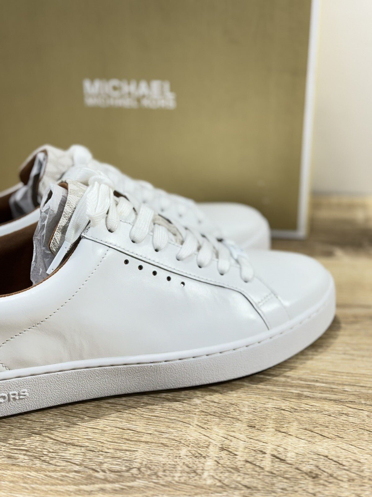 Michael Kors sneaker donna Irving Lace Up Pelle Bianca 40