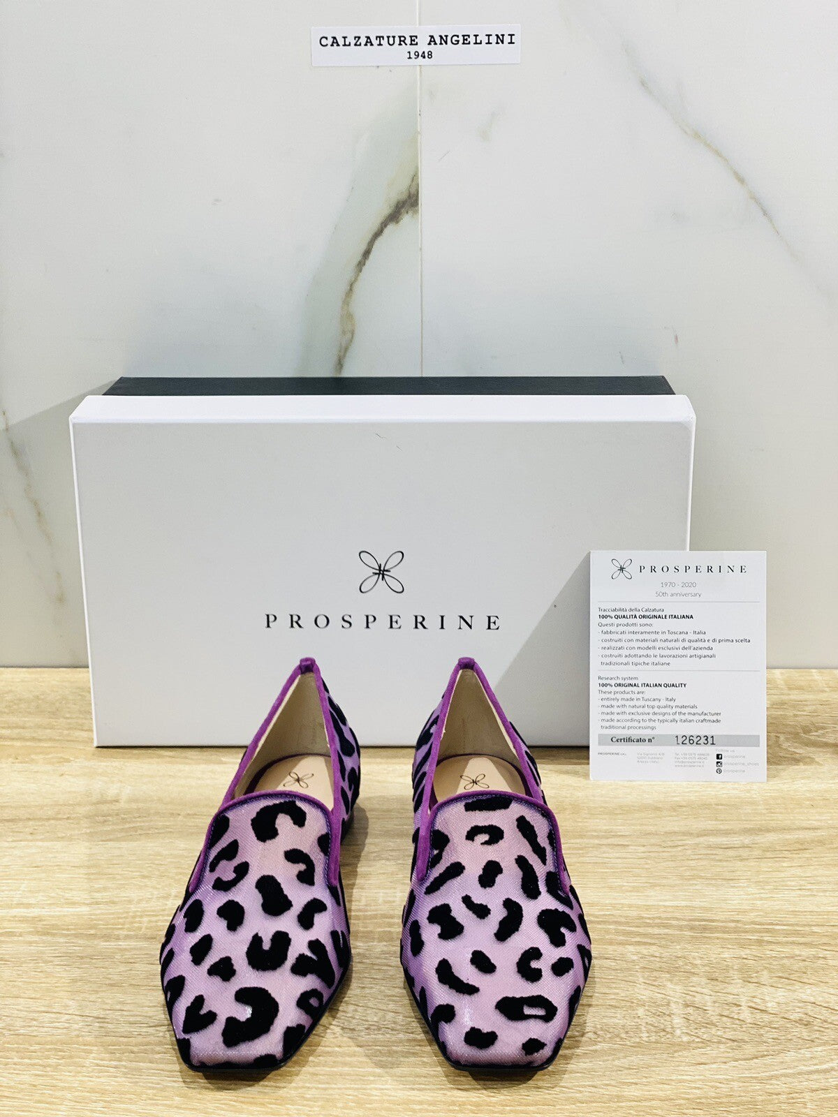Prosperine Donna Ballerina Lavorazione Sacchetto Rete Jaguar Viola 38