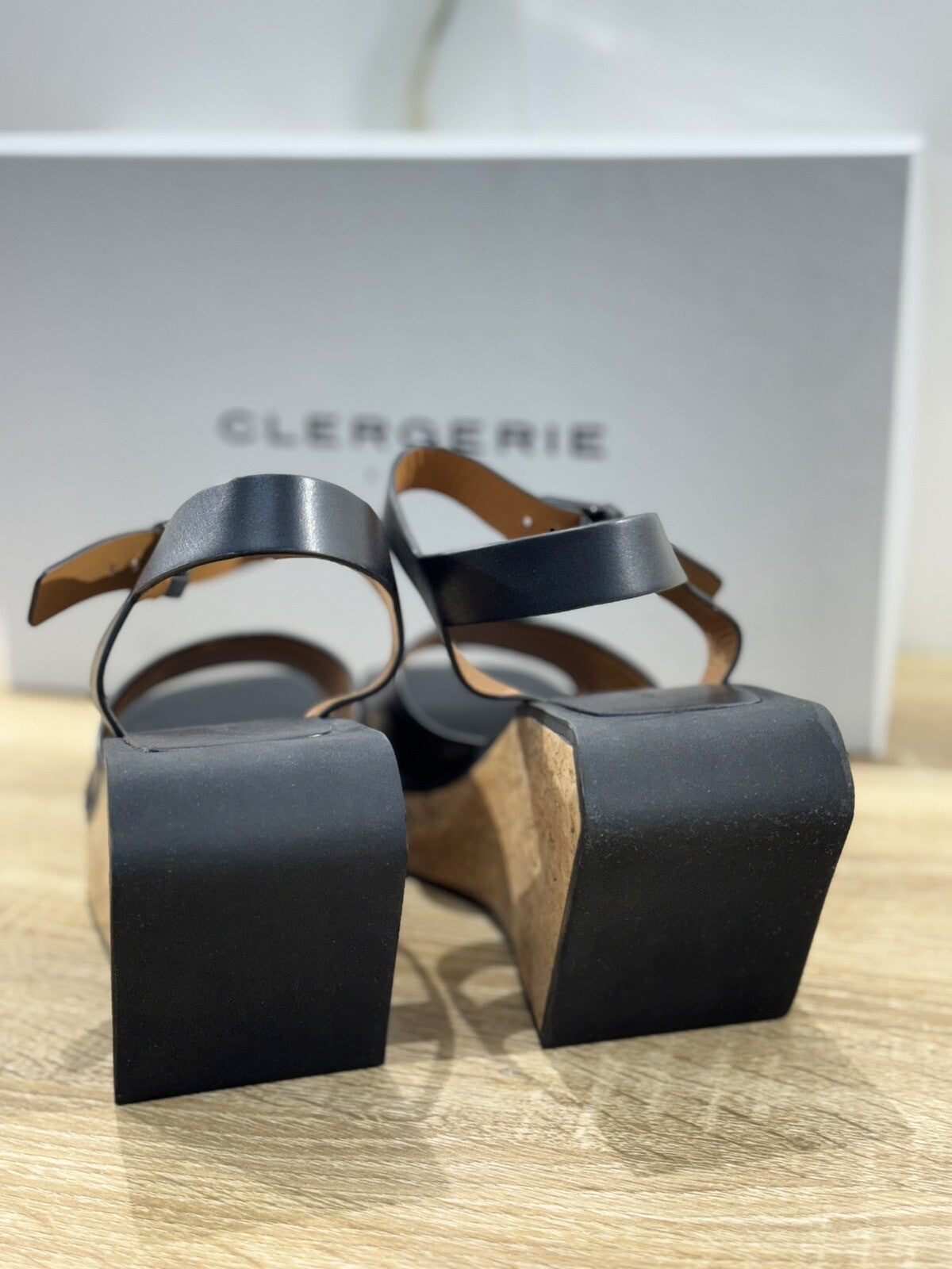 Clergerie Sandalo Donna Zeppa Effy Pelle Nero Luxury Clergerie Sandal 37