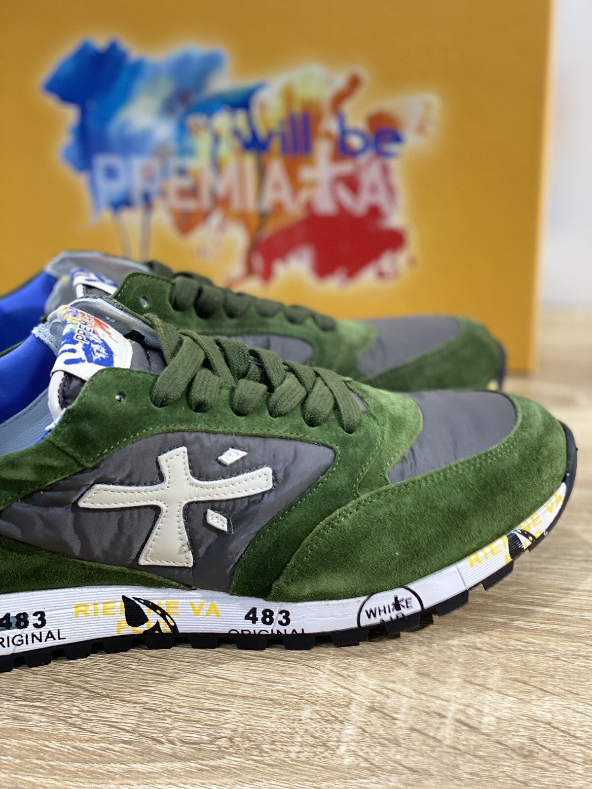 Premiata Sneaker Bambino Modello Zac Zac Suede Verde Casual Premiata 31