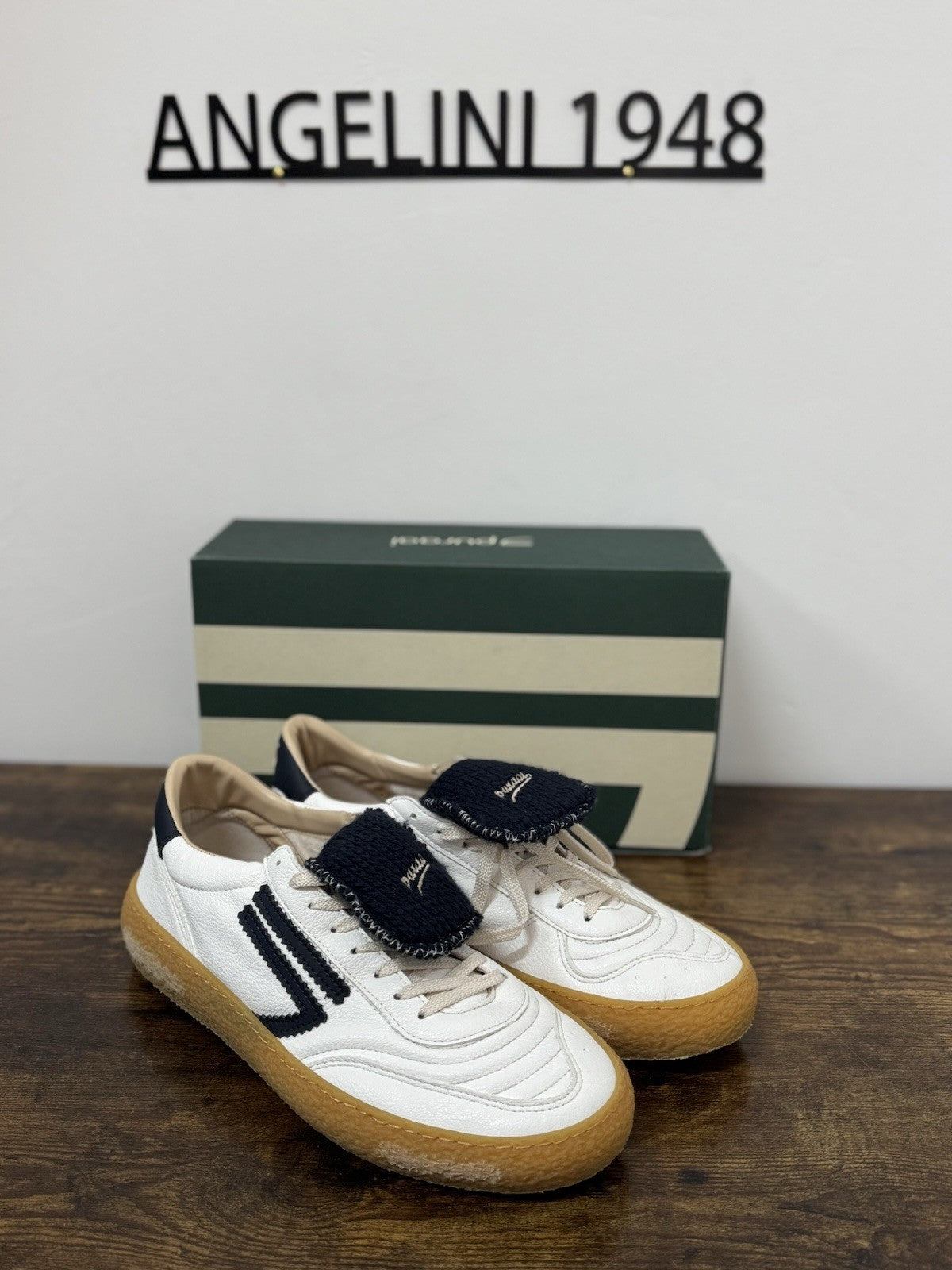 Puraai Sneaker Pelle Bianca Abyss Casual Uomo 45